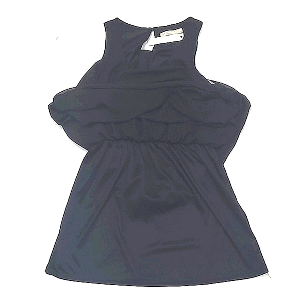 Malloy Maxi Dress Evening Sheer Flowy Skirt Solid Mini Lining Keyhole Back NWT - Picture 11 of 17